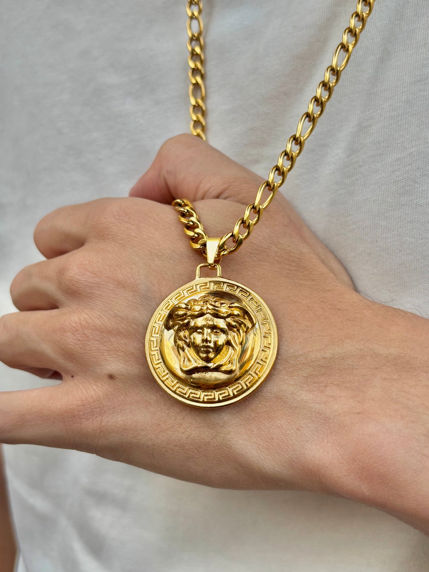 Cadena 3X1 + Dije Medusa Hombre