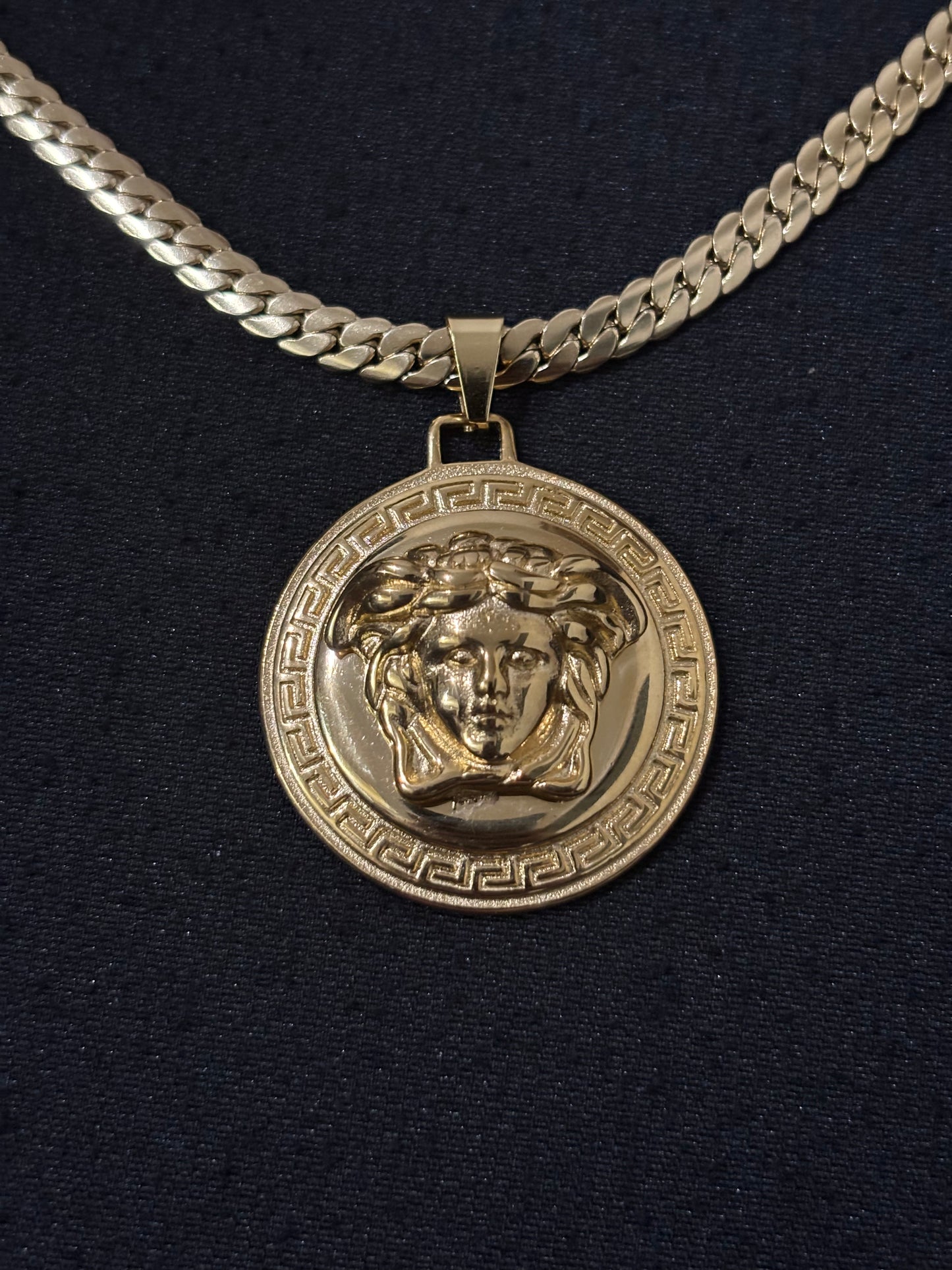 Cadena Serpiente + Dije Versace Hombre