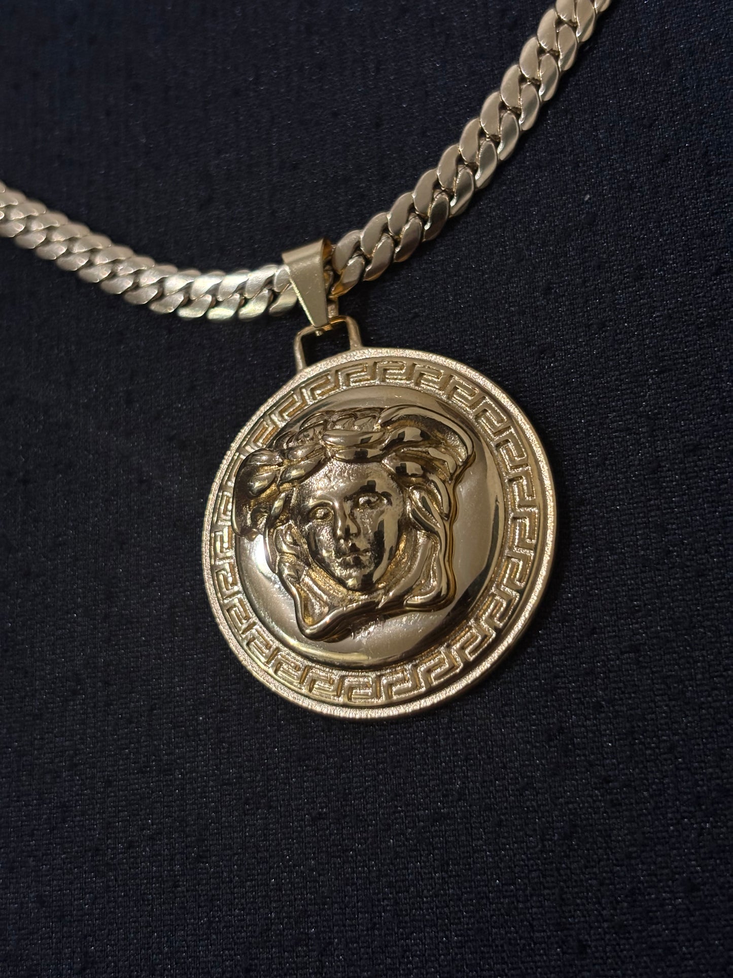 Cadena Serpiente + Dije Versace Hombre