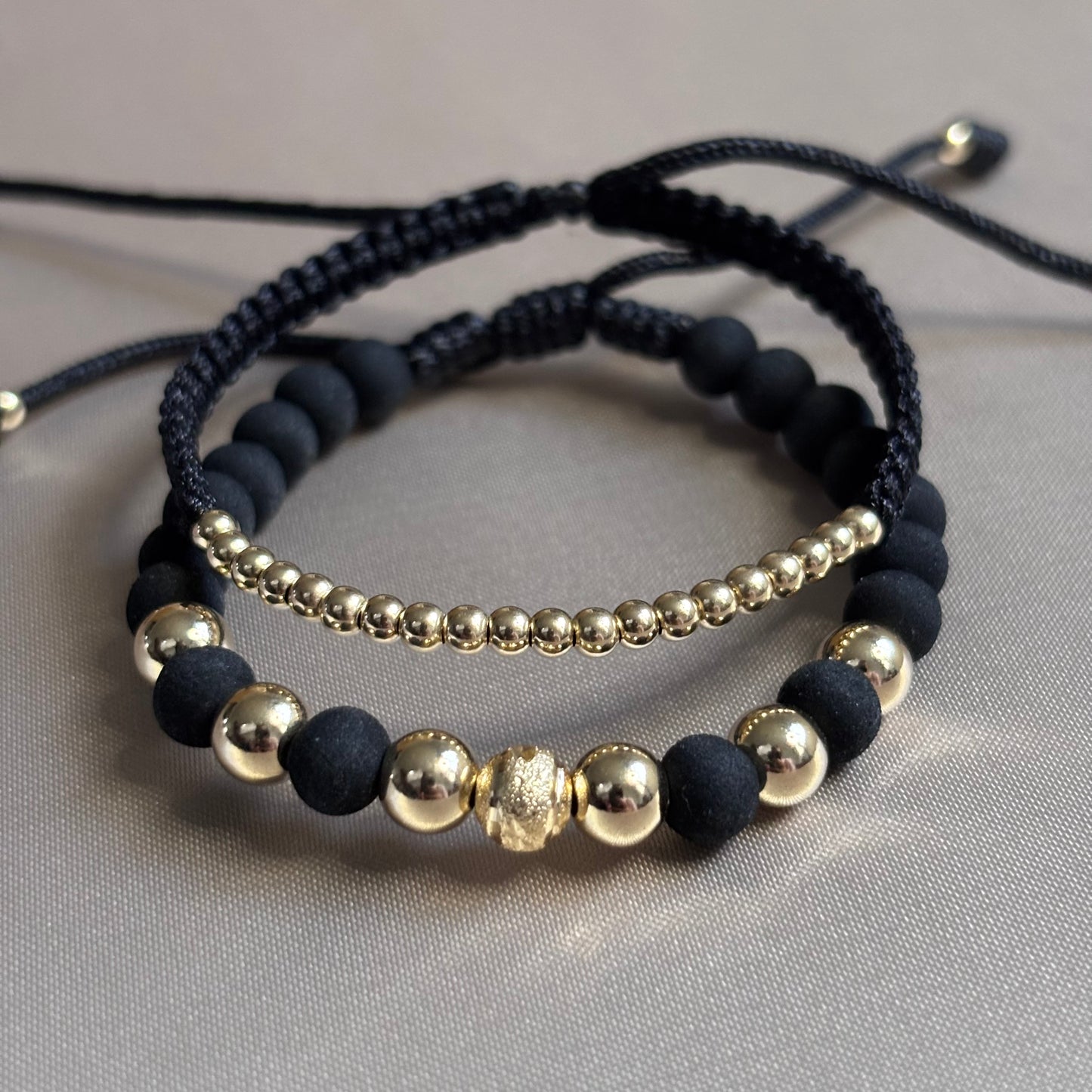 Combo Dupla Manillas Oro Laminado 18K