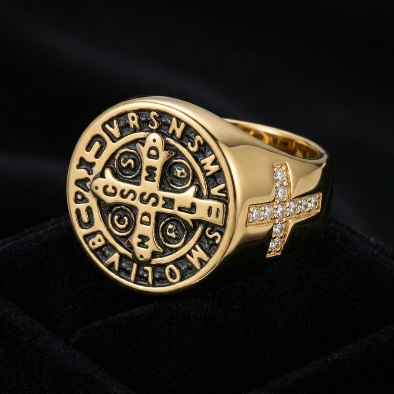 Anillo Caballero Ref 119 Oro Laminado 18K