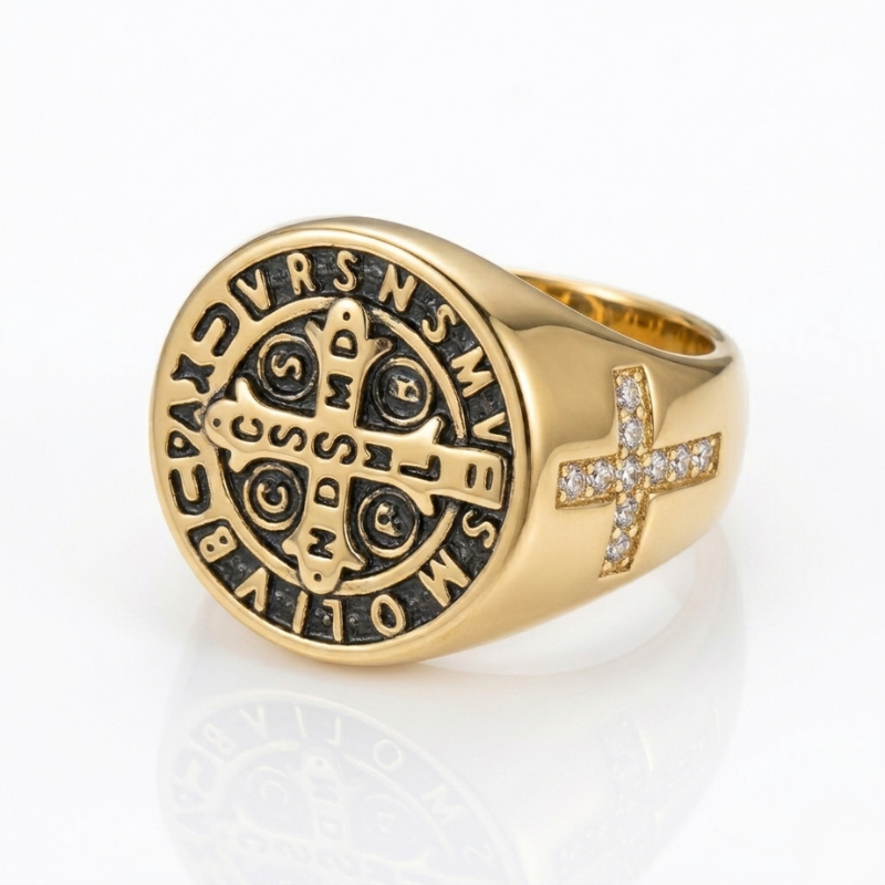 Anillo Caballero Ref 119 Oro Laminado 18K