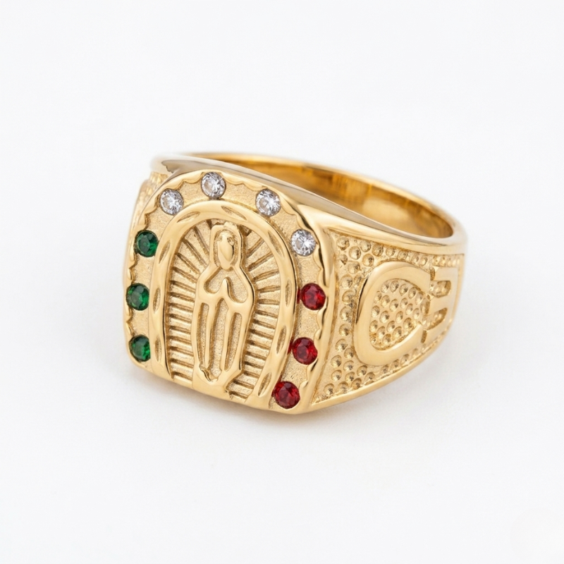 Anillo Caballero Ref 122 Oro Laminado 18K