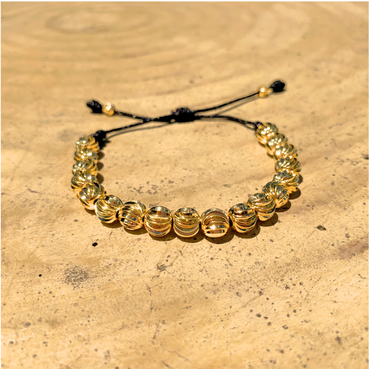 Manilla Diamantada 18 Balines #8 Oro Laminado 18K