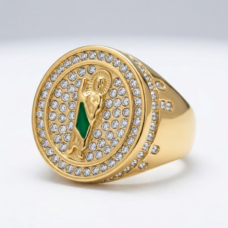 Anillo Caballero Ref 123 Oro Laminado 18K