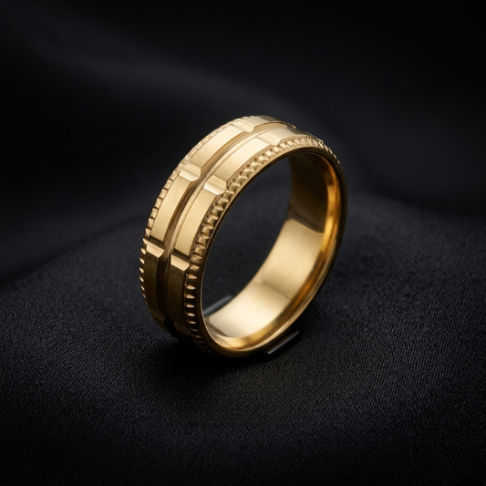 Anillo Caballero Ref 124 Oro Laminado 18K