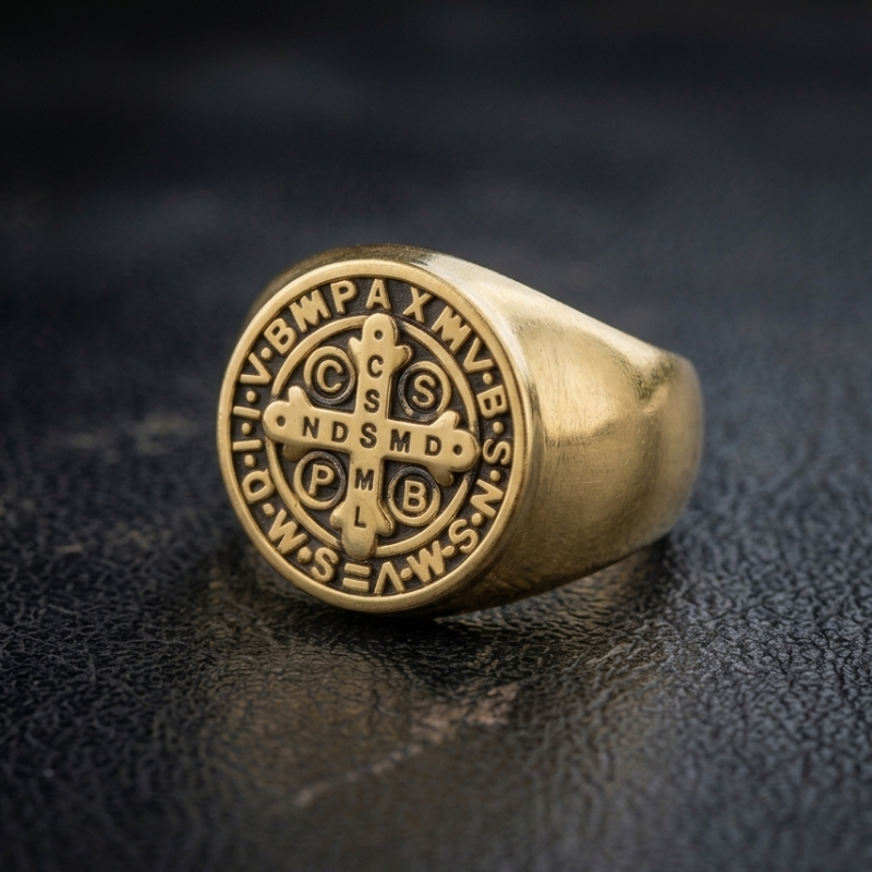 Anillo Caballero Ref 126 Oro Laminado 18K