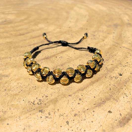 Manilla Diamantada Doble 20 Balines (#8) Oro Laminado 18K