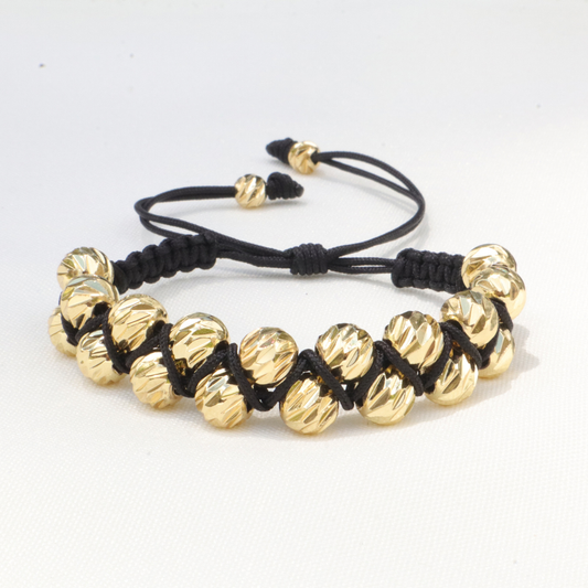 Manilla Diamantada Doble 20 Balines (#8) Oro Laminado 18K