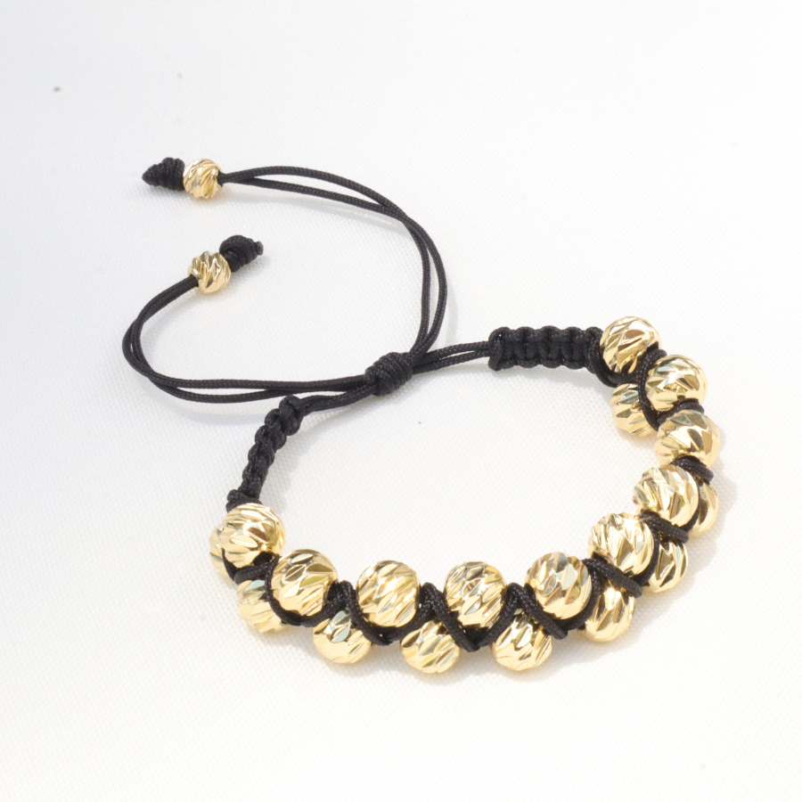 Manilla Diamantada Doble 20 Balines (#8) Oro Laminado 18K