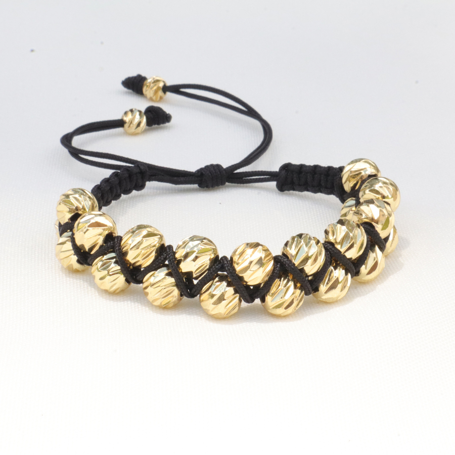 Manilla Diamantada Doble 20 Balines (#8) Oro Laminado 18K