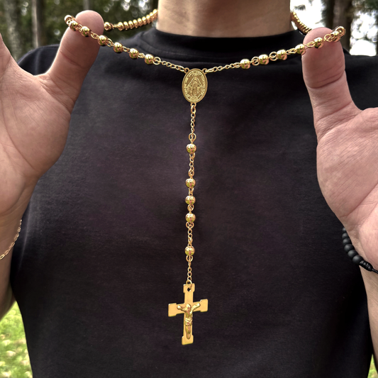 Camándula Oro Laminado 18K Balín # 6