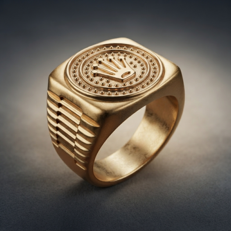 Anillo Caballero Ref 142 Oro Laminado 18K