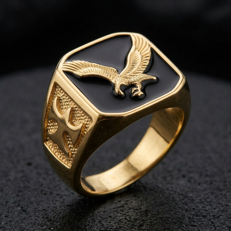 Anillo Caballero Ref 139 Oro Laminado 18K
