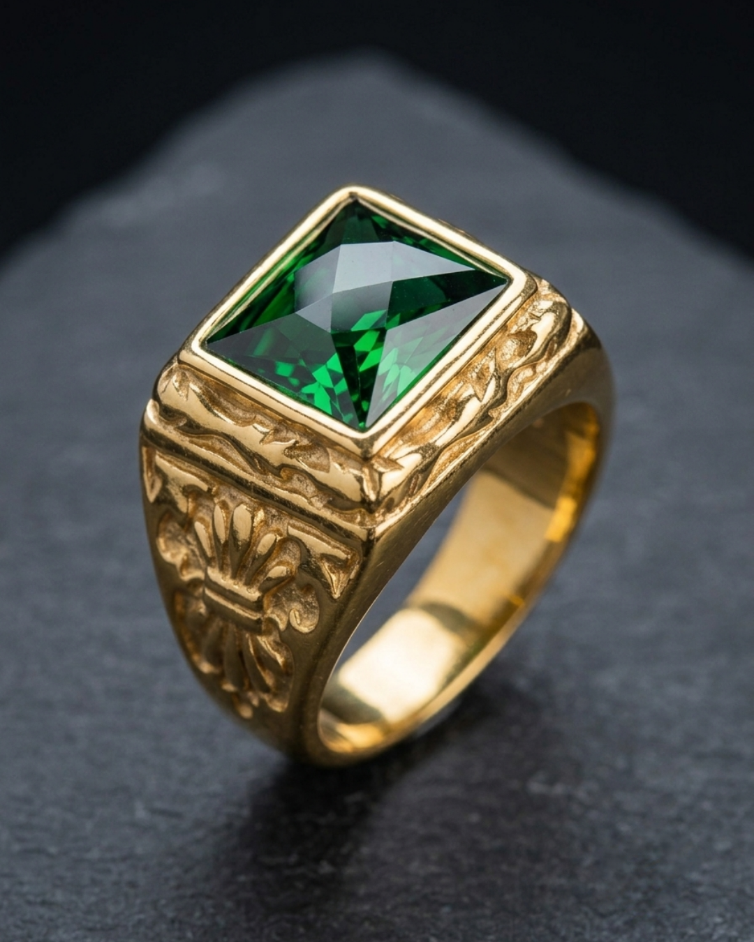 Anillo Caballero Ref 133 Oro Laminado 18K