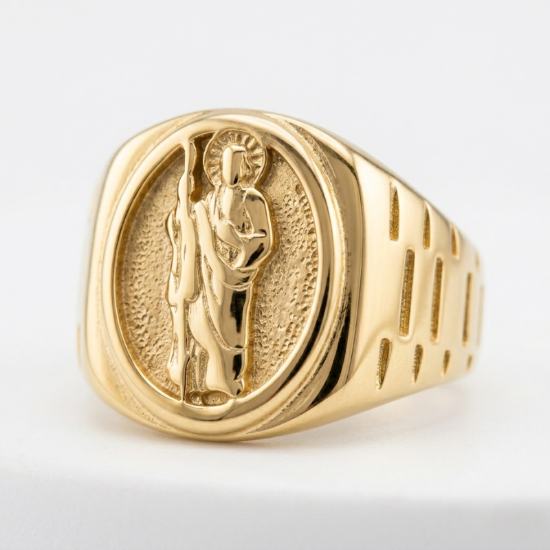 Anillo Caballero Ref 118 Oro Laminado 18K