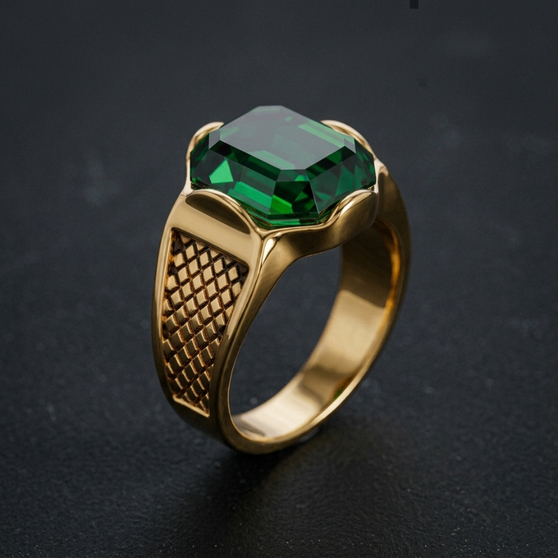 Anillo Caballero Ref 130 Oro Laminado 18K