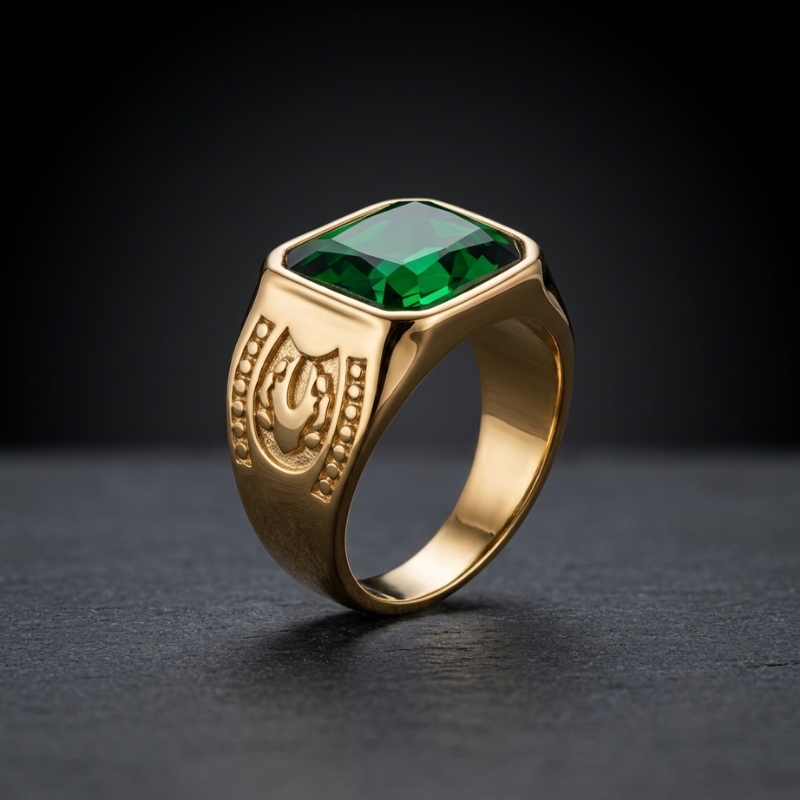 Anillo Caballero Ref 136 Oro Laminado 18K