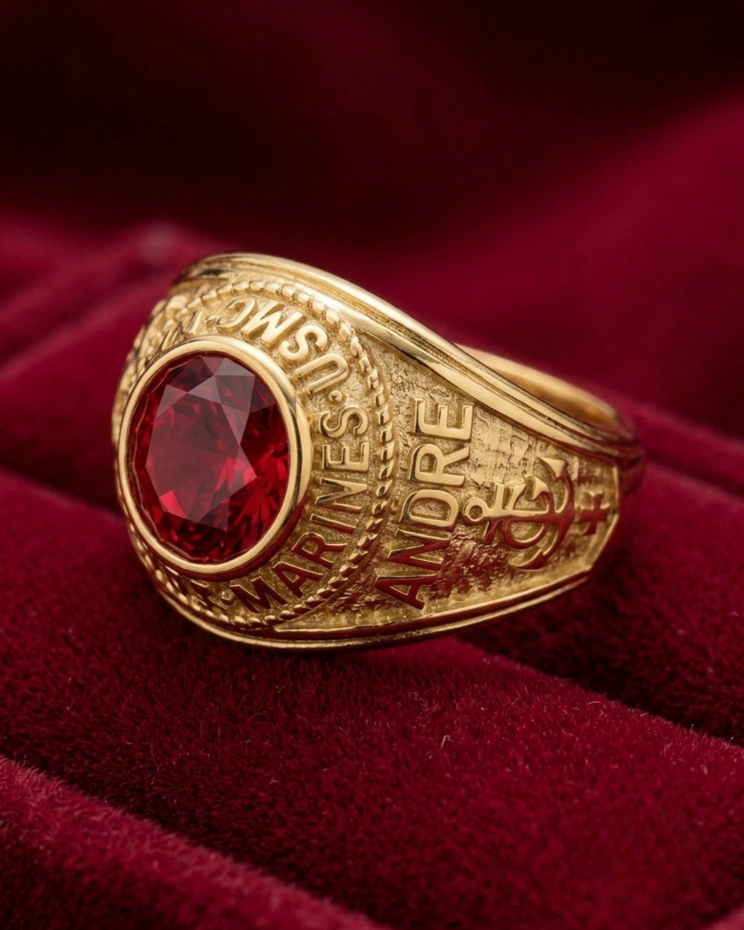 Anillo Caballero Ref 140 Oro Laminado 18K