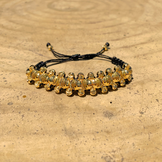 Manilla Tres Carriles Diamantada #8 Oro Laminado 18K