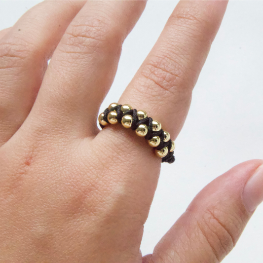 Anillo Tejido Ref 101 Oro Laminado 18K