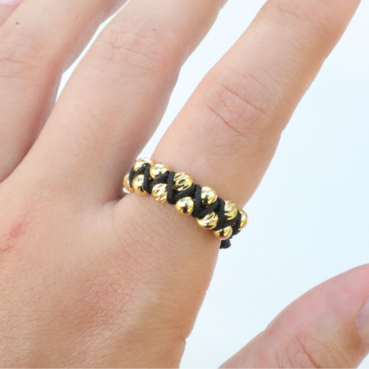 Anillo Tejido Ref 102 Oro Laminado 18K