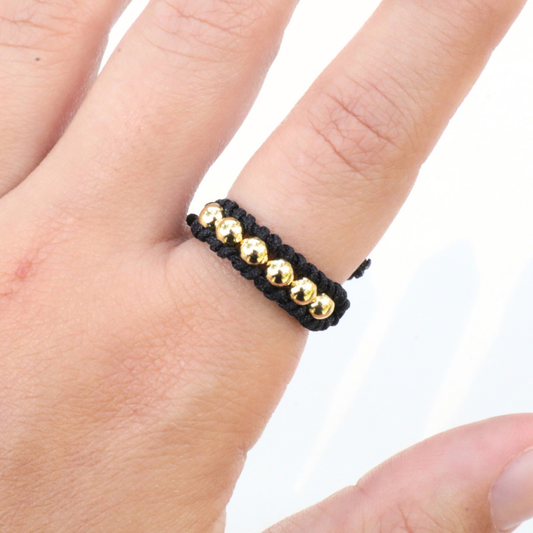 Anillo Tejido Ref 103 Oro Laminado 18K