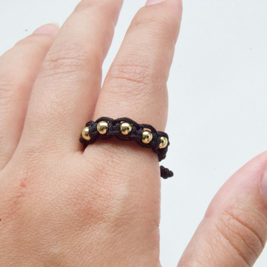 Anillo Tejido Ref 104 Oro Laminado 18K