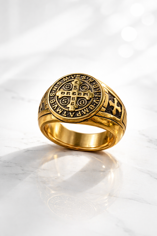 Anillo Caballero Ref 106 Oro Laminado 18K