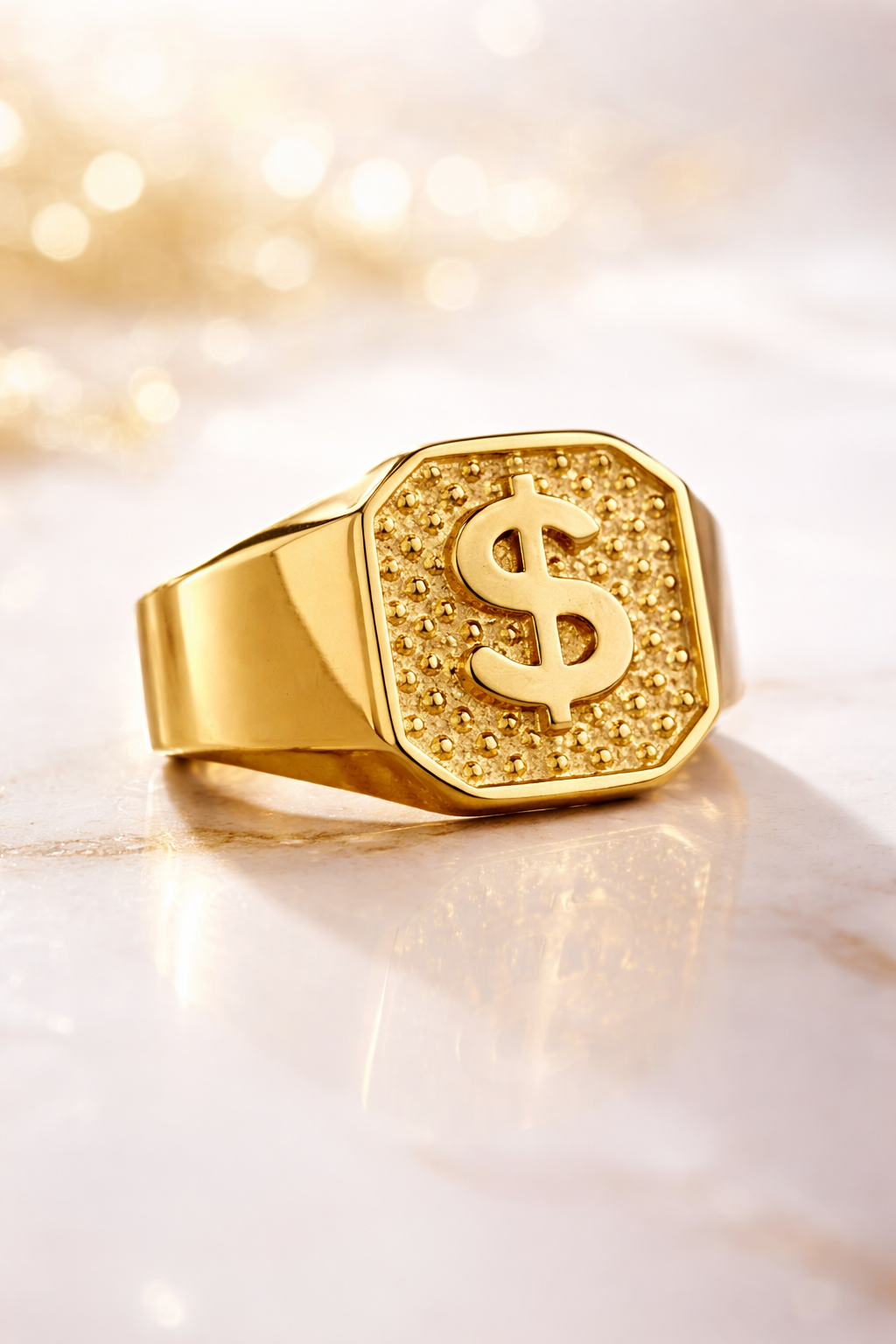 Anillo Caballero Ref 108 Oro Laminado 18K