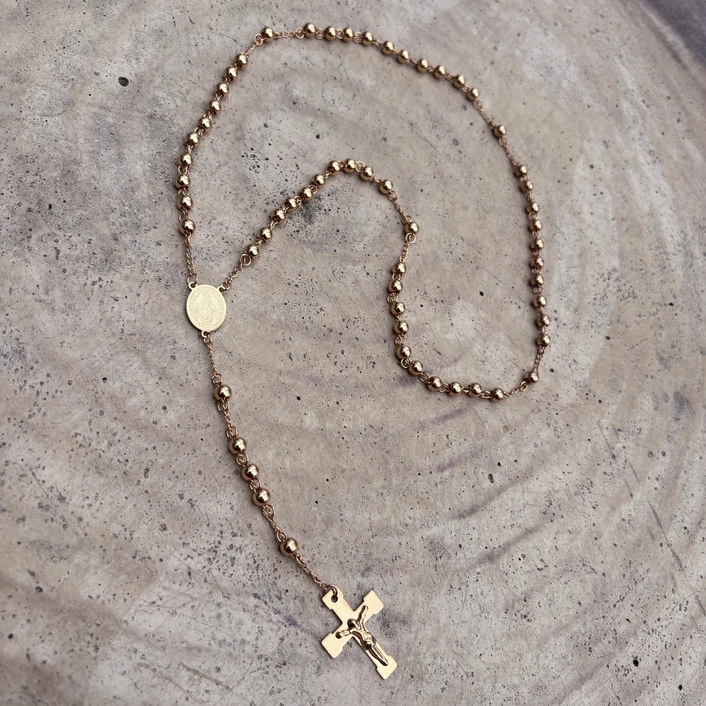 Camándula Oro Laminado 18K Balín # 6