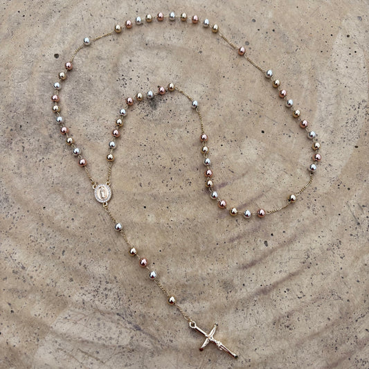 Camandula 3 Colores Oro Laminado 18K