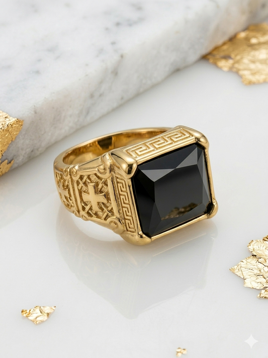 Anillo Caballero Ref 102 Oro Laminado 18K
