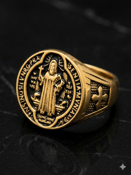 Anillo Caballero Ref 100 Oro Laminado 18K