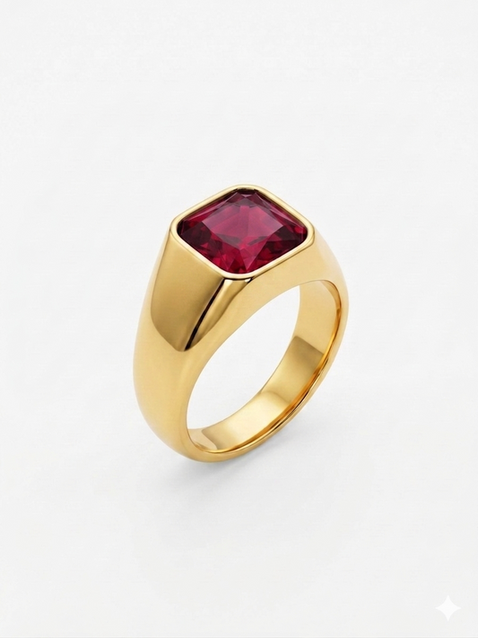 Anillo Caballero Ref 114 Oro Laminado 18K