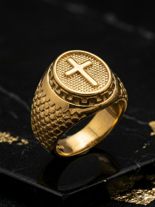Anillo Caballero Ref 101 Oro Laminado 18K