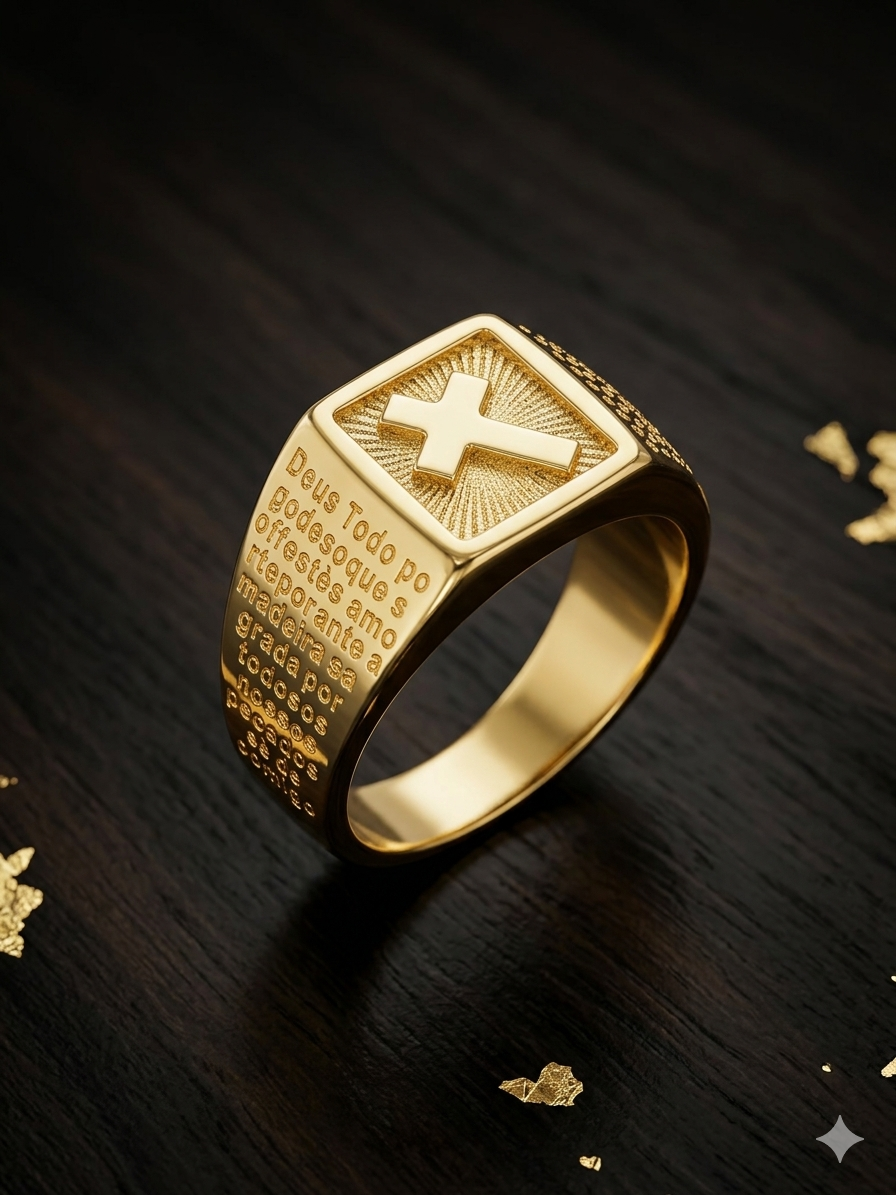 Anillo Caballero Ref 103 Oro Laminado 18K