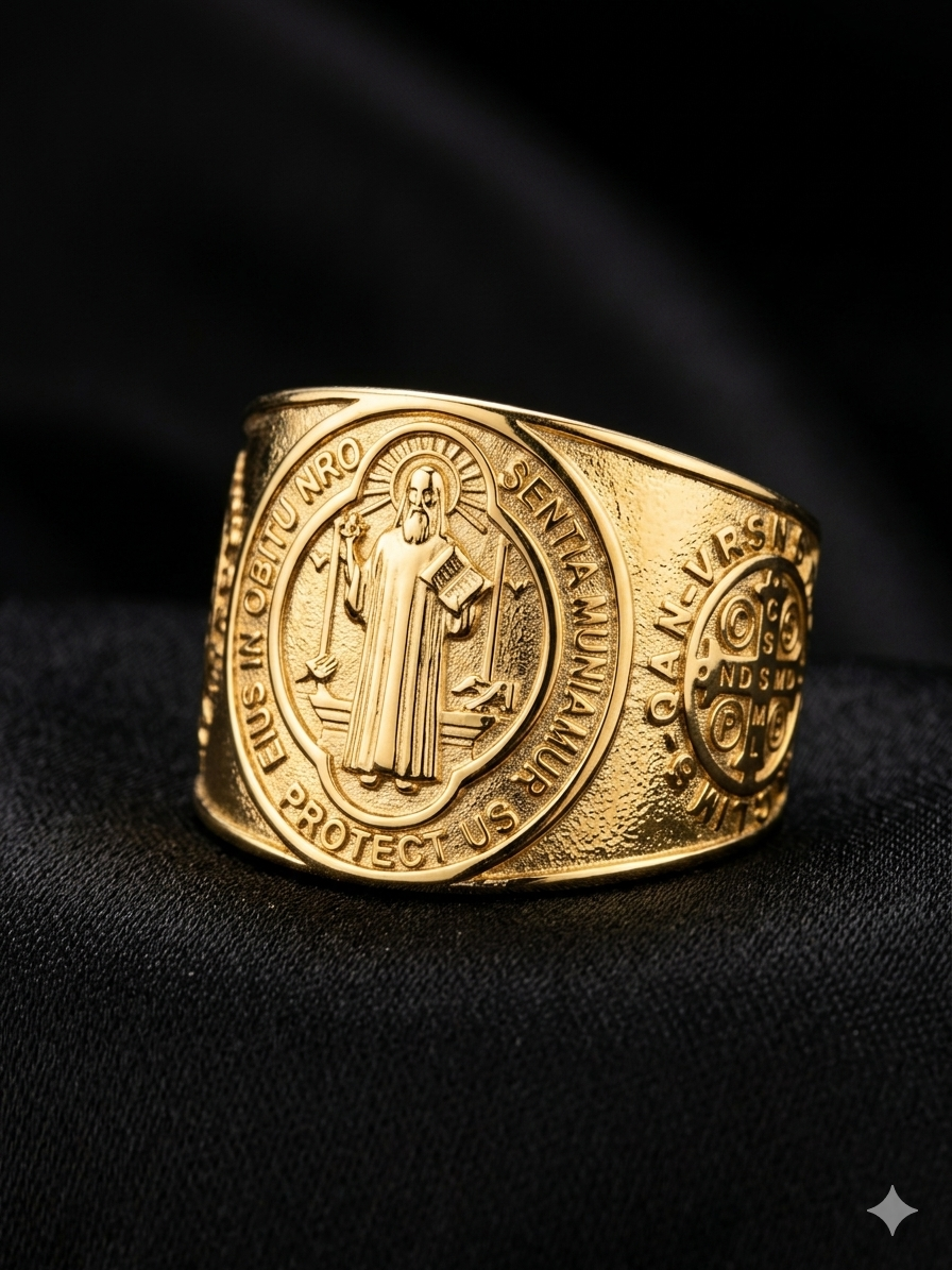 Anillo Caballero Ref 105 Oro Laminado 18K