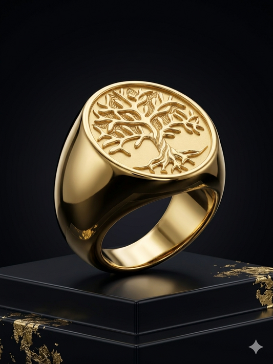Anillo Caballero Ref 117 Oro Laminado 18K