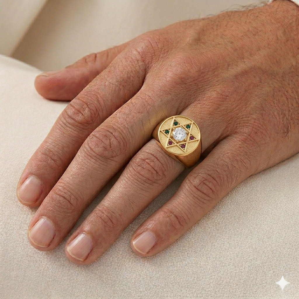 Anillo Caballero Ref 116 Oro Laminado 18K