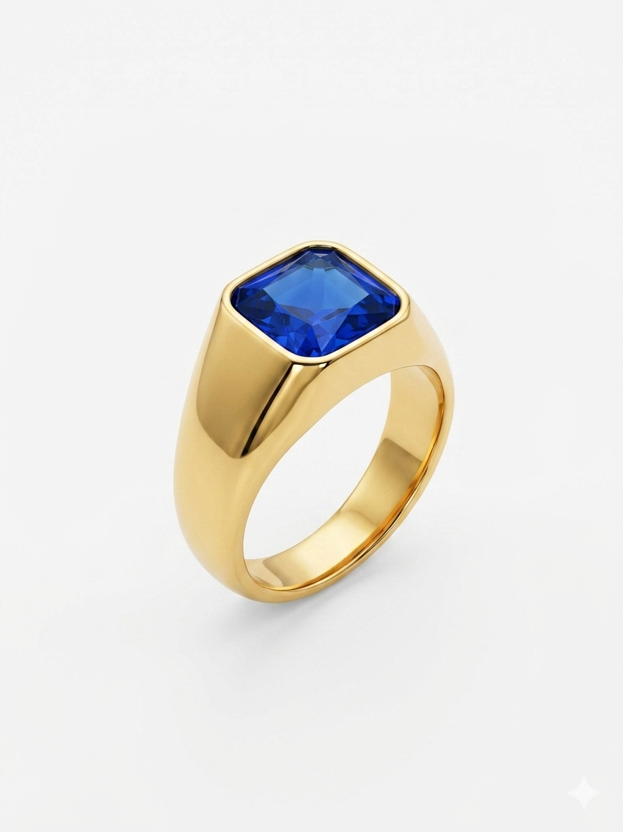 Anillo Caballero Ref 115 Oro Laminado 18K
