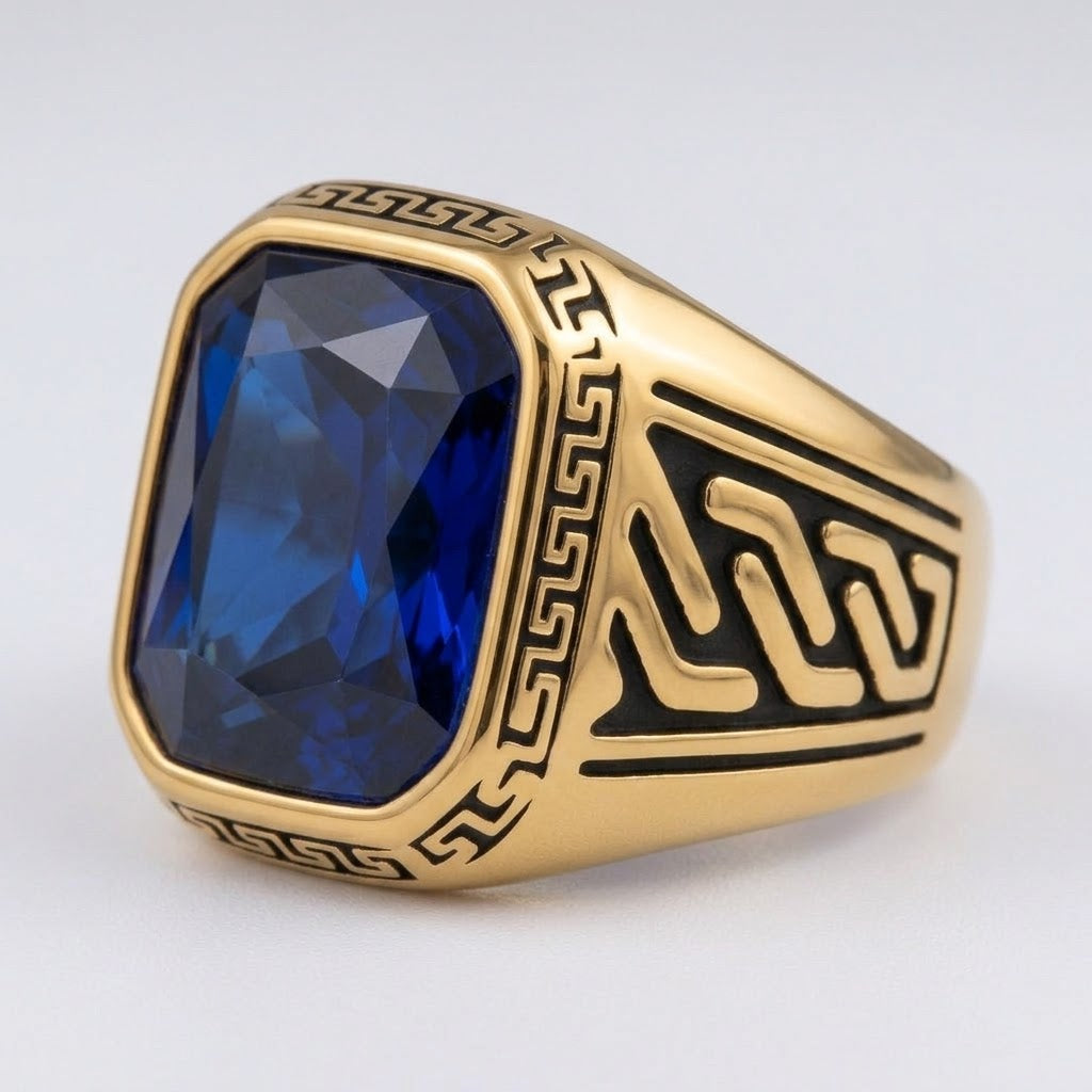 Anillo Caballero Ref 145 Oro Laminado 18K
