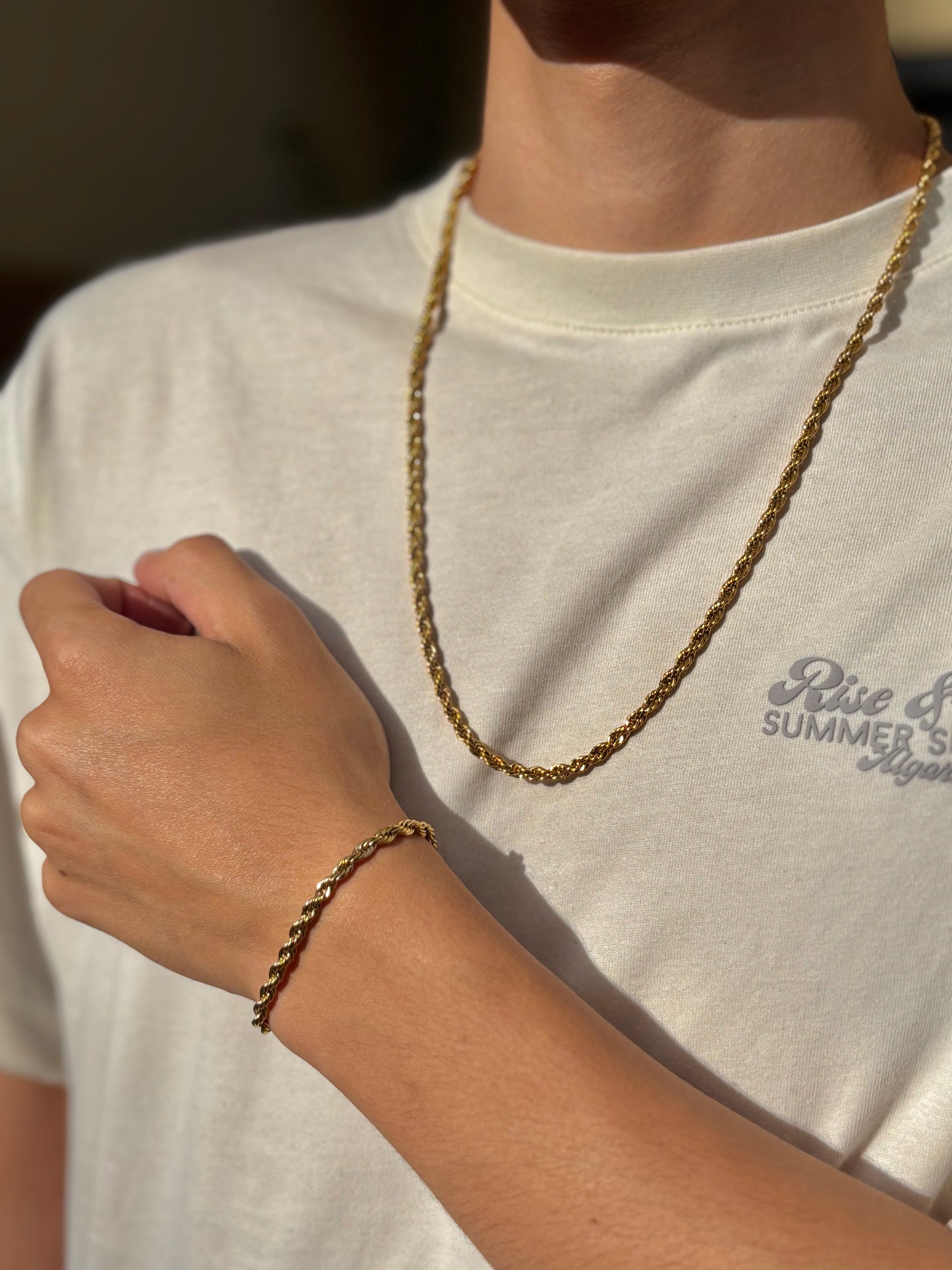 Combo Lazo Cadena + Pulsera Hombre