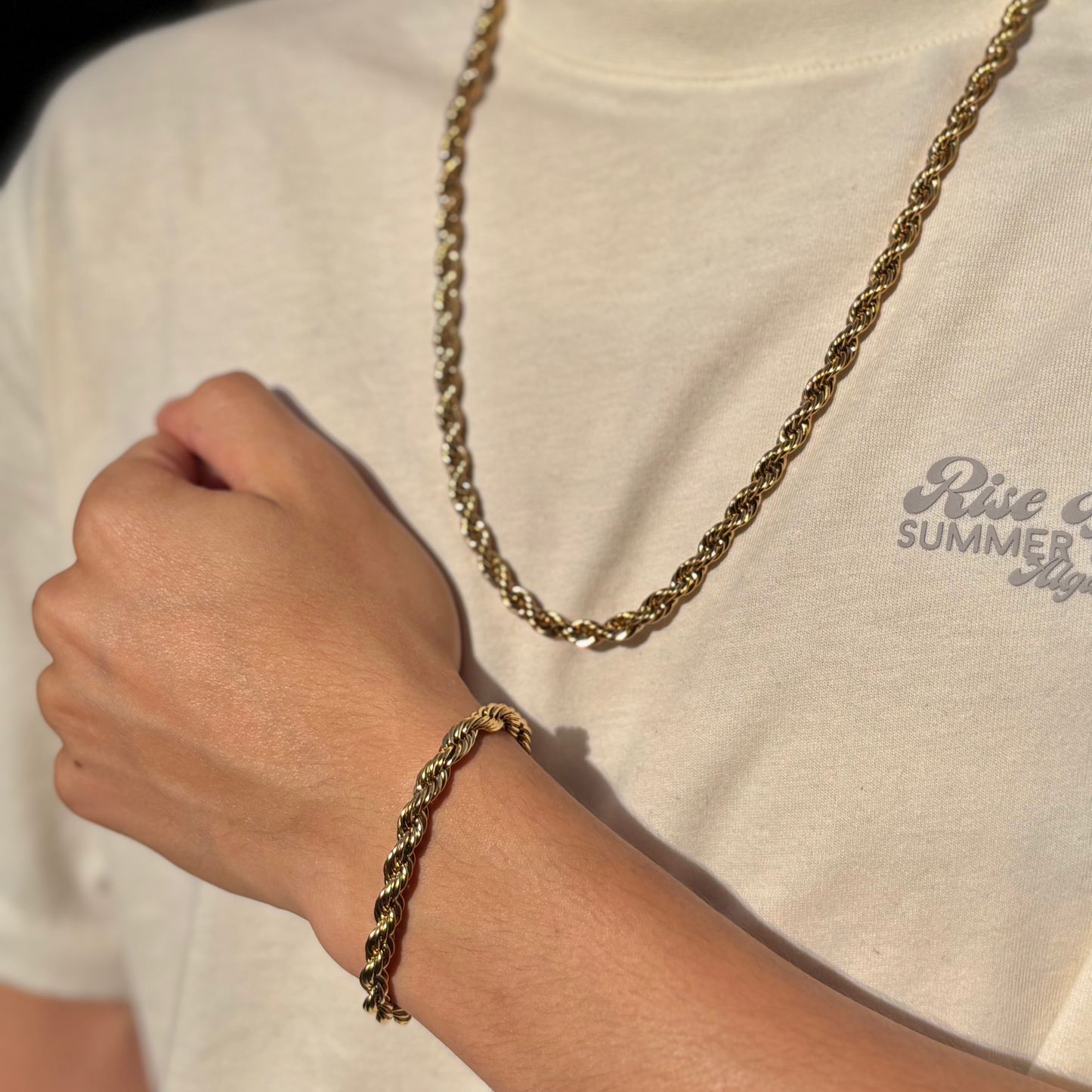 Combo Lazo Cadena + Pulsera Hombre