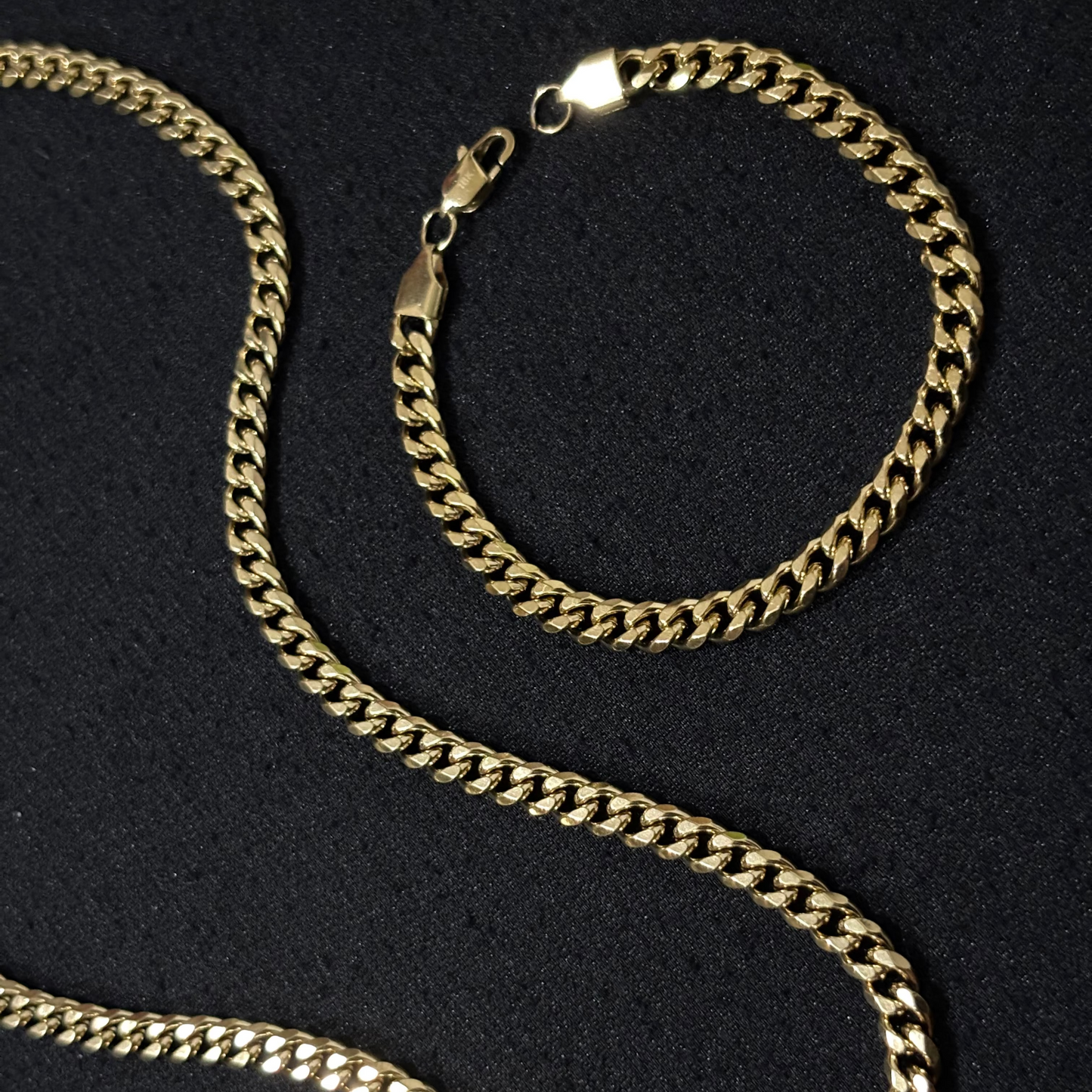Combo Cubana Cadena + Pulsera Hombre