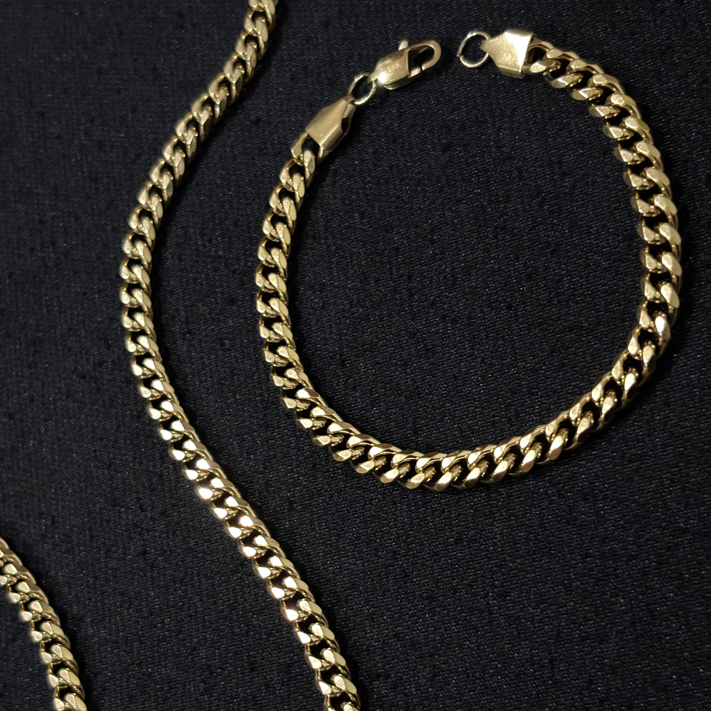 Combo Cubana Cadena + Pulsera Hombre