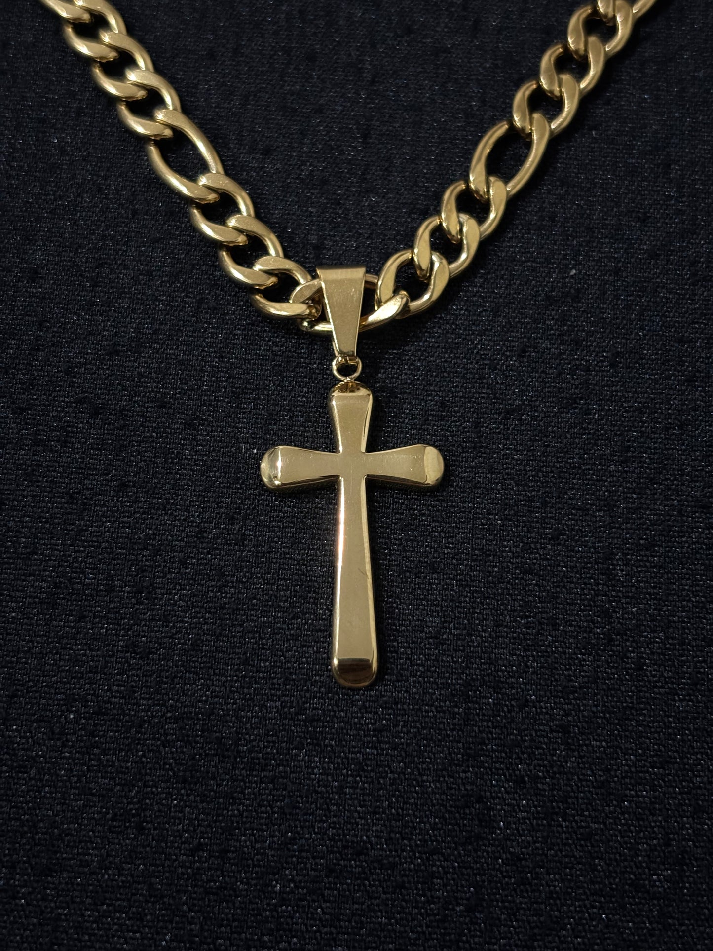 Cadena 3X1 + Dije Cruz Hombre