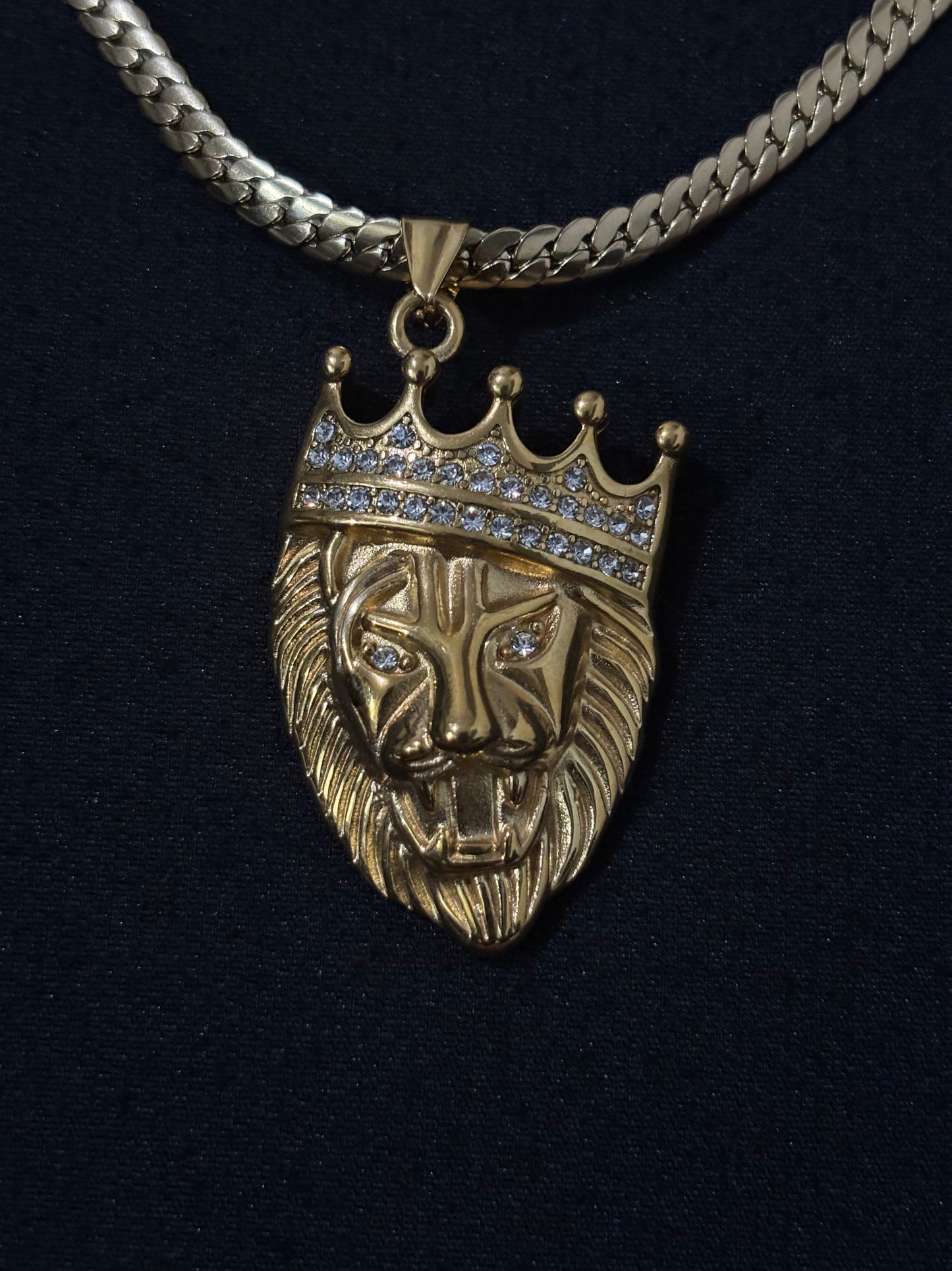 Cadena Serpiente + Dije León Hombre