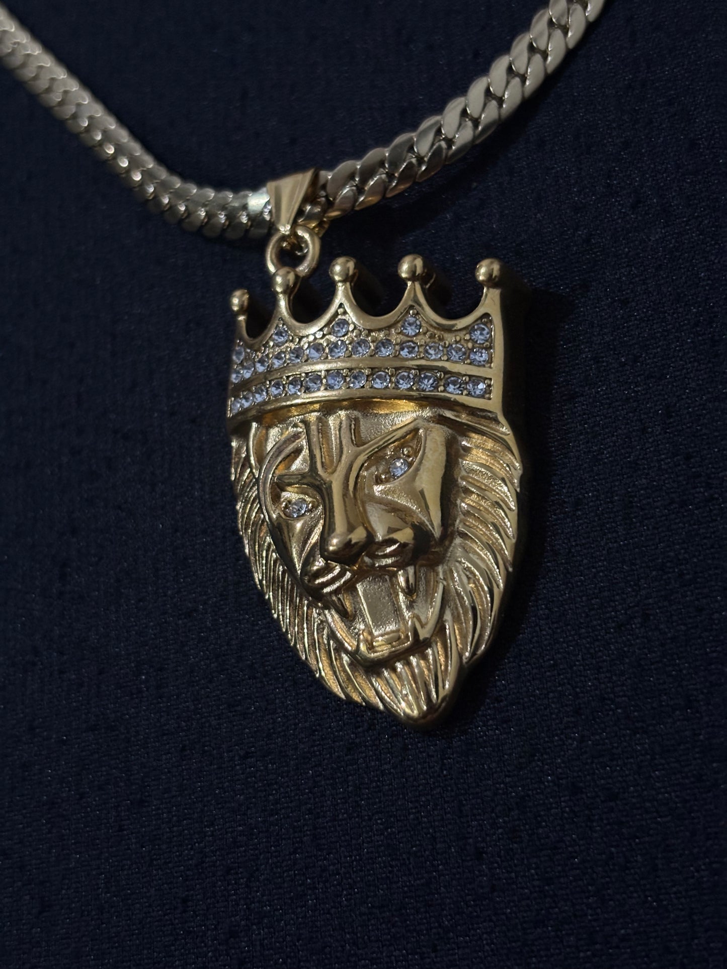 Cadena Serpiente + Dije León Hombre