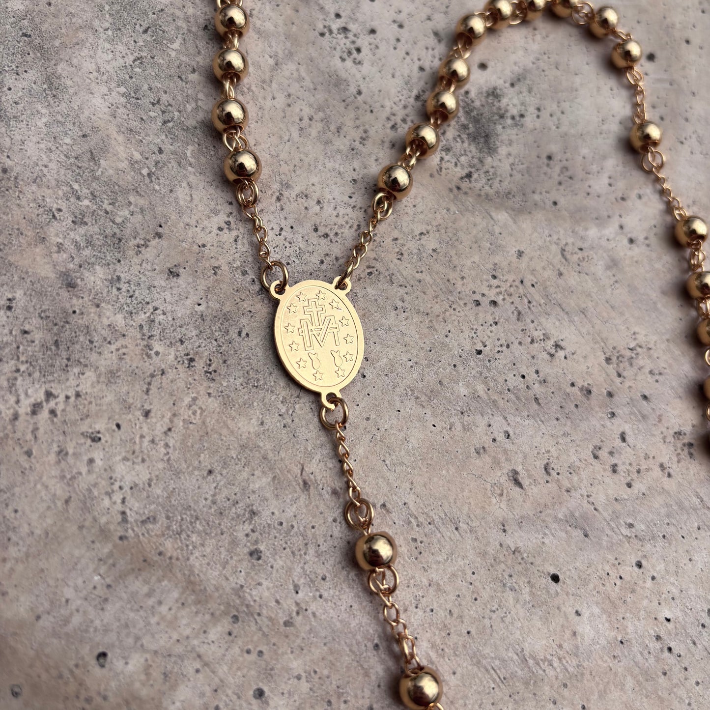 Camándula Oro Laminado 18K Balín # 6
